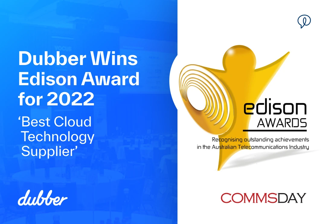 Press Release: Dubber Wins “Best Cloud Technology Supplier” Award