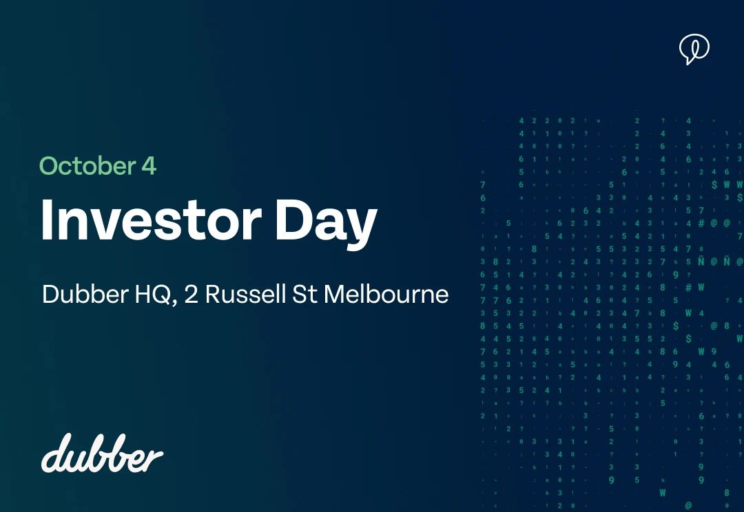 Dubber Investor Day – October 2023