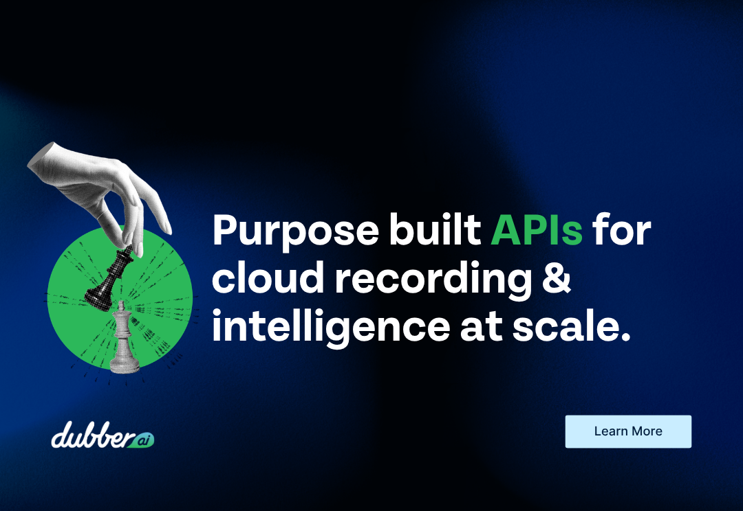 Purpose built APIs for cloud call recording & intelligence at scale